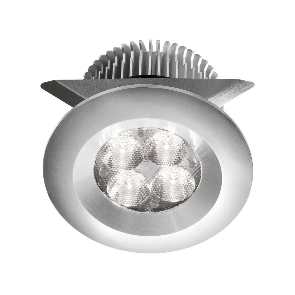 Aluminum 2x4W 3000K, CRI80+, 25Â° beam, 24VDC input with Male Connector, 18" Lead wire, D70xH50 