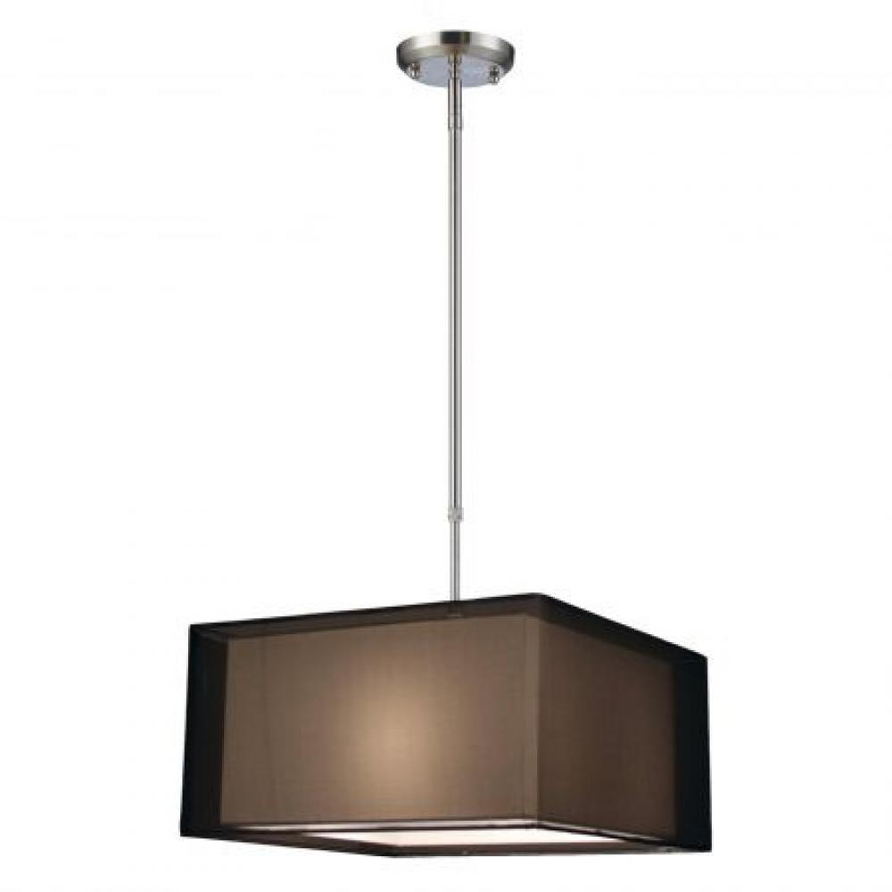 3 Light Semi-Flush / Pendant - Brushed Nickel