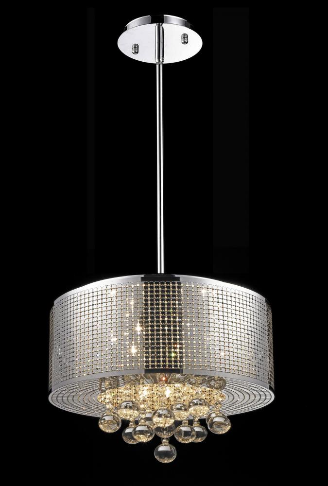 6 Light Semi-Flush / Pendant - Chrome
