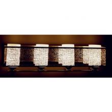 Levico LV-V304W-CH - 4 Light Vanity; Opal & Metal glass in a Chrome finish with the following dimensions W: 33" H: 8.