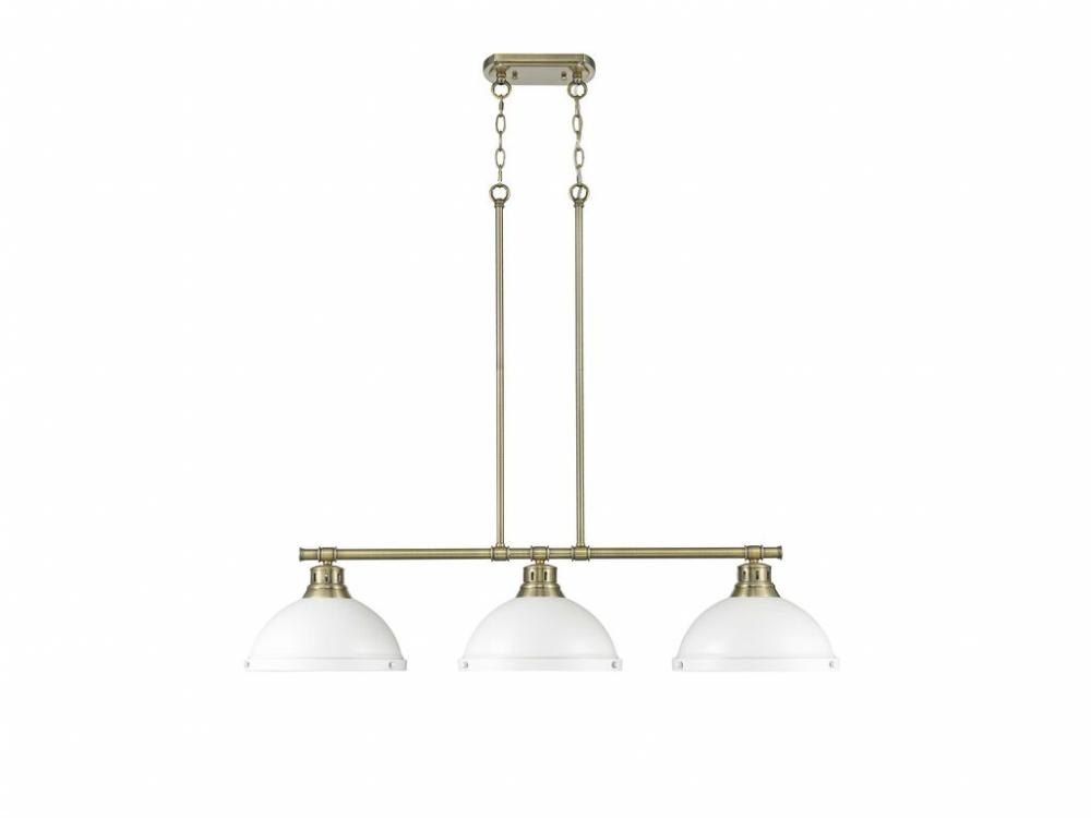 Duncan 1-Light Pendant with Chain in Rubbed Bronze with Clear Glass