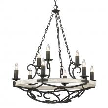 Golden Canada 1821-9 ABI-CDW - Madera 9-Light Chandelier in Antique Black Iron
