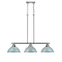 Golden Canada 3602-3LP CH-SF - Duncan Small Pendant with Rod in Matte Black with Matte Navy