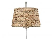 Golden Canada 3694-A1W PW-WSG - Ryleigh 1-Light Swing Arm in Pewter with Woven Sweet Grass