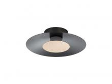 Golden Canada 6400-FM12 GRA-FRG - Luma LED Flush Mount - 12" in Graphite with French Gold Shade