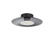 Golden Canada 6400-FM12 GRA-SAN - Luma LED Flush Mount - 12" in Graphite with Sand Nickel Shade