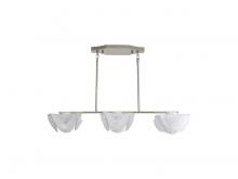 Golden Canada 9608-LP PN - Glacier LED Linear Pendant in Polished Nickel with Icy Glass Shade