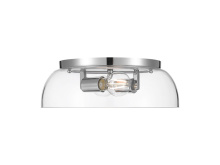 Golden Canada 3602-14 CH-CLR - Duncan 14" Flush Mount in Chrome with Clear Glass
