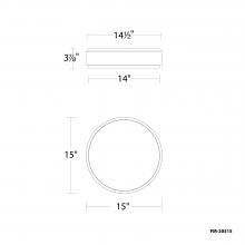 WAC Canada FM-20515-30-BK/AB - Salvo Flush Mount Light