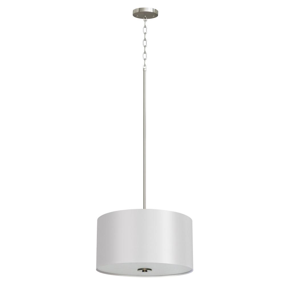 3 Light Chandelier Drum Shade