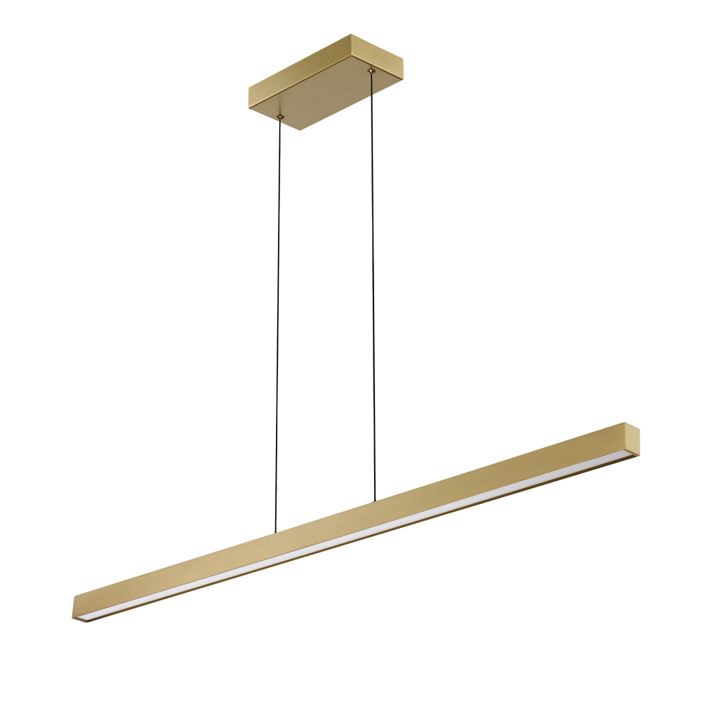 ZONA Diffused LED Linear Fixture in a Brass finish featuring Adjustable LED Light Colour