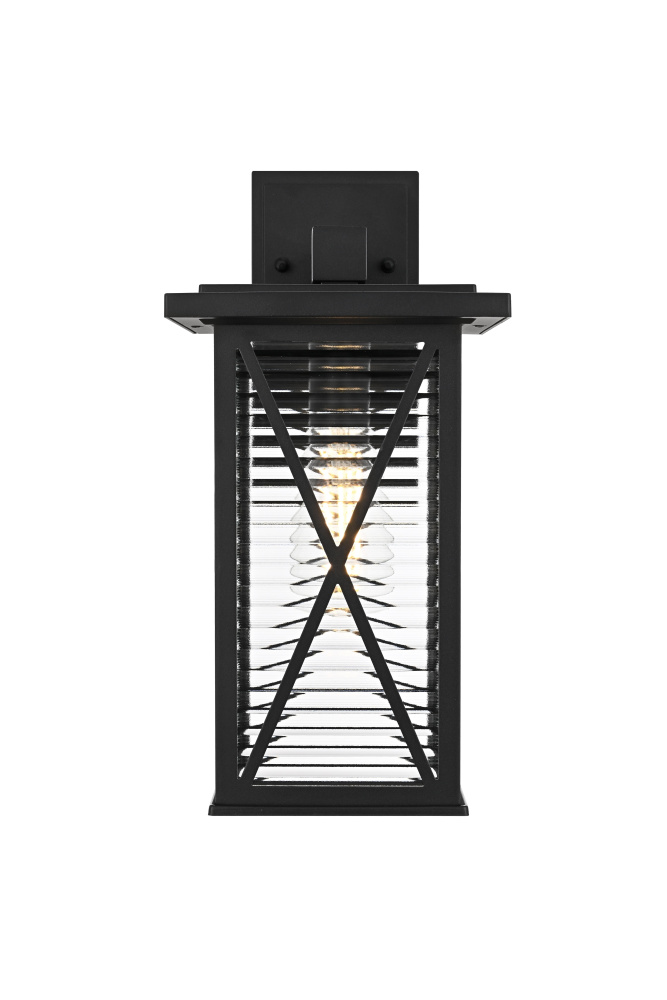 Wall Sconce W7.5"xD8.6"xH15.3" Lt1/E26/60W Black