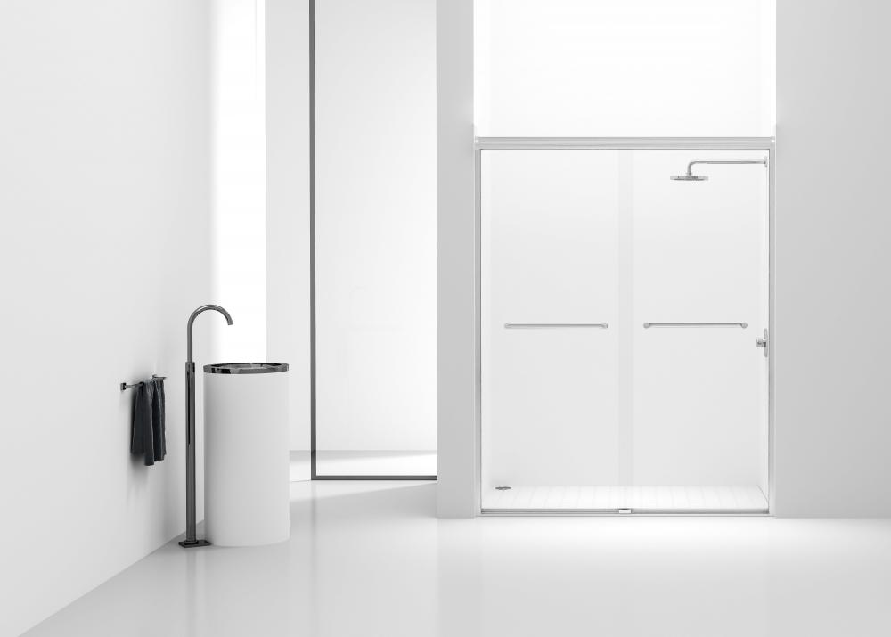 Fixed framed shower door 60 x 72 Polished Chrome