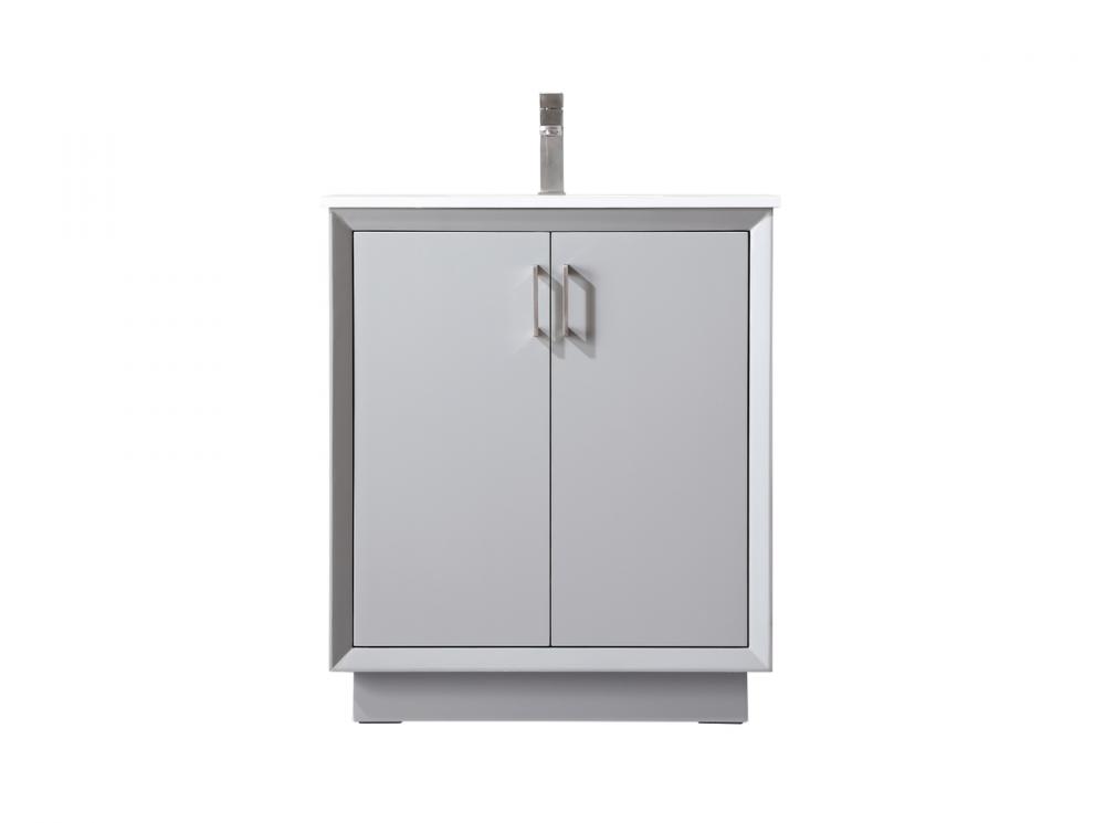 Vanity Cabinet 2Dr 30"W x 22"D x 35"H grey