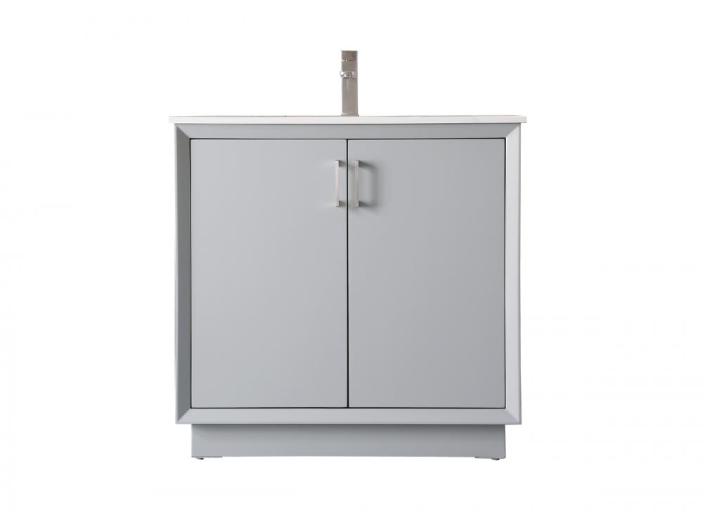 Vanity Cabinet 2Dr 36"W x 22"D x 35"H grey
