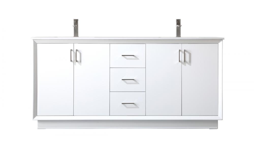 Vanity Cabinet 3Dw 4Dr 72"W x 22"D x 35"H white