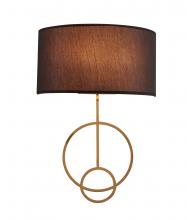 Bethel International Canada LA38W14SB - Wall Sconce Metal & Fabric