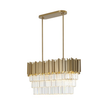 Bethel International Canada MU112C36G - Chandelier Stainless Steel & Crystal