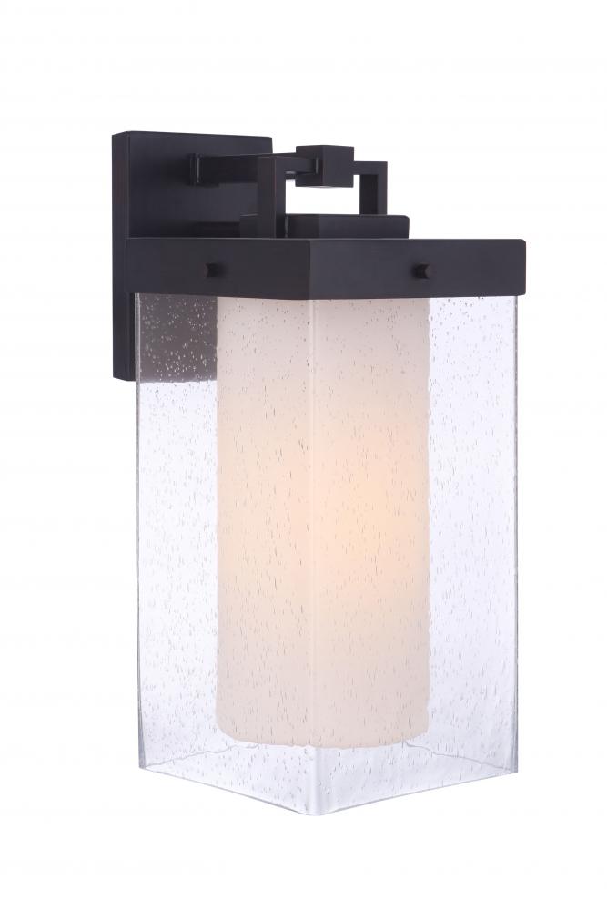 Hayner 1 Light Small Outdoor Wall Lantern in Midnight