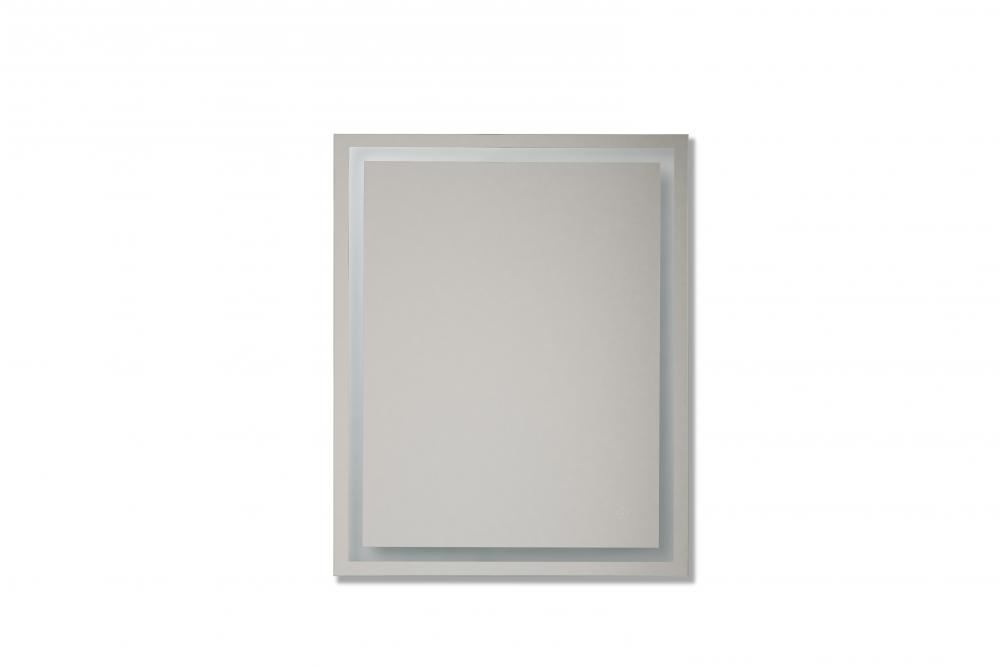 30â€ x 24â€ x 1.4â€ Rectangular LED Mirror, defogger & dimmer, 3000K