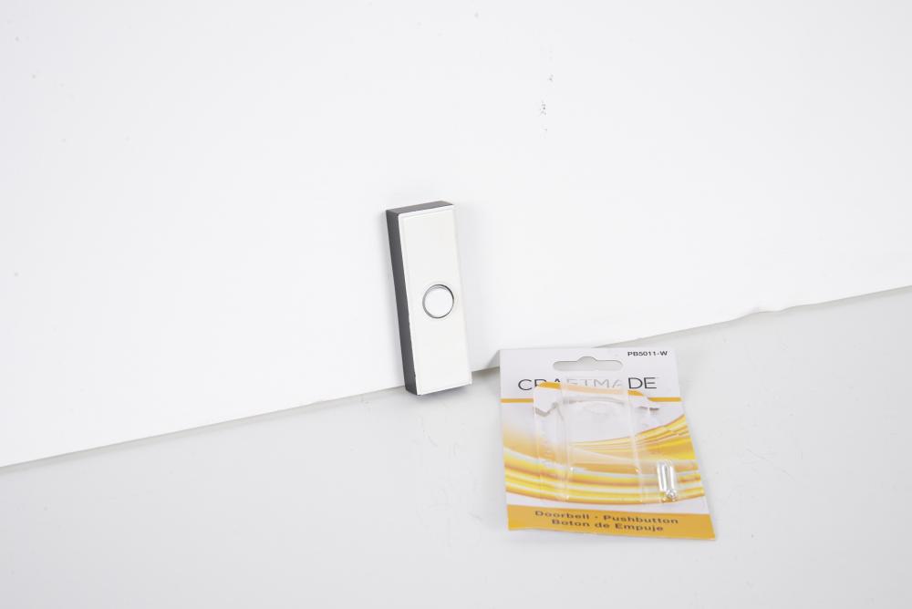 Surface Mount LED Lighted Push Button in White