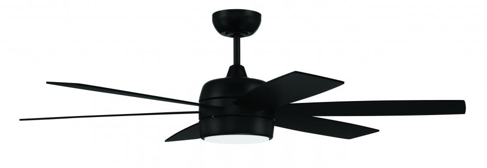 52" Ceiling Fan w/Blades & LED Light Kit, Damp Rated