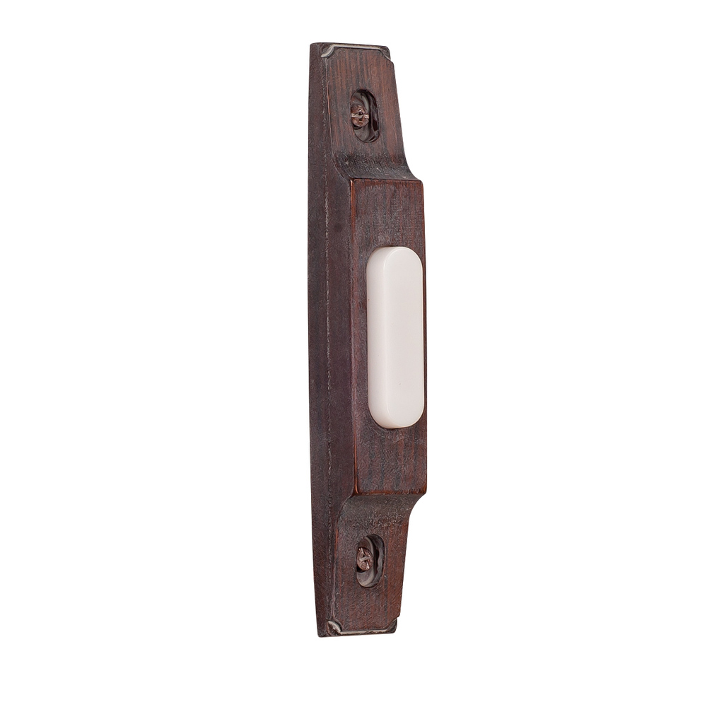 Surface Mount Thin Profile LED Lighted Push Button in Rustic Brick
