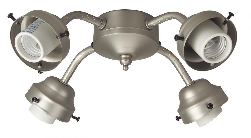 Universal 4 Light Fitter in Brushed Satin Nickel