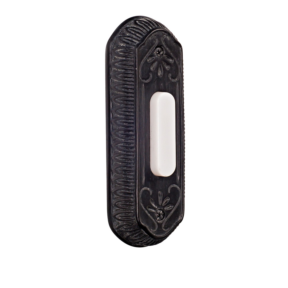 Surface Mount Designer LED Lighted Push Button in Weathered Black