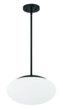 Craftmade 56894-FB-WG - 1 Light Large Oval Pendant with White Glass